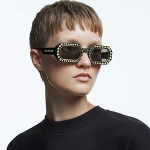 48MM Swarovski Crystal Rectangle Sunglasses